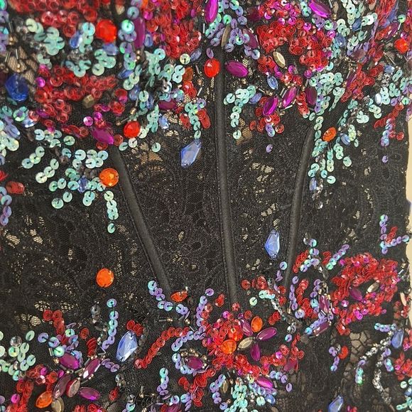 Embellished Cocktail Dress - Picture 3 of 7